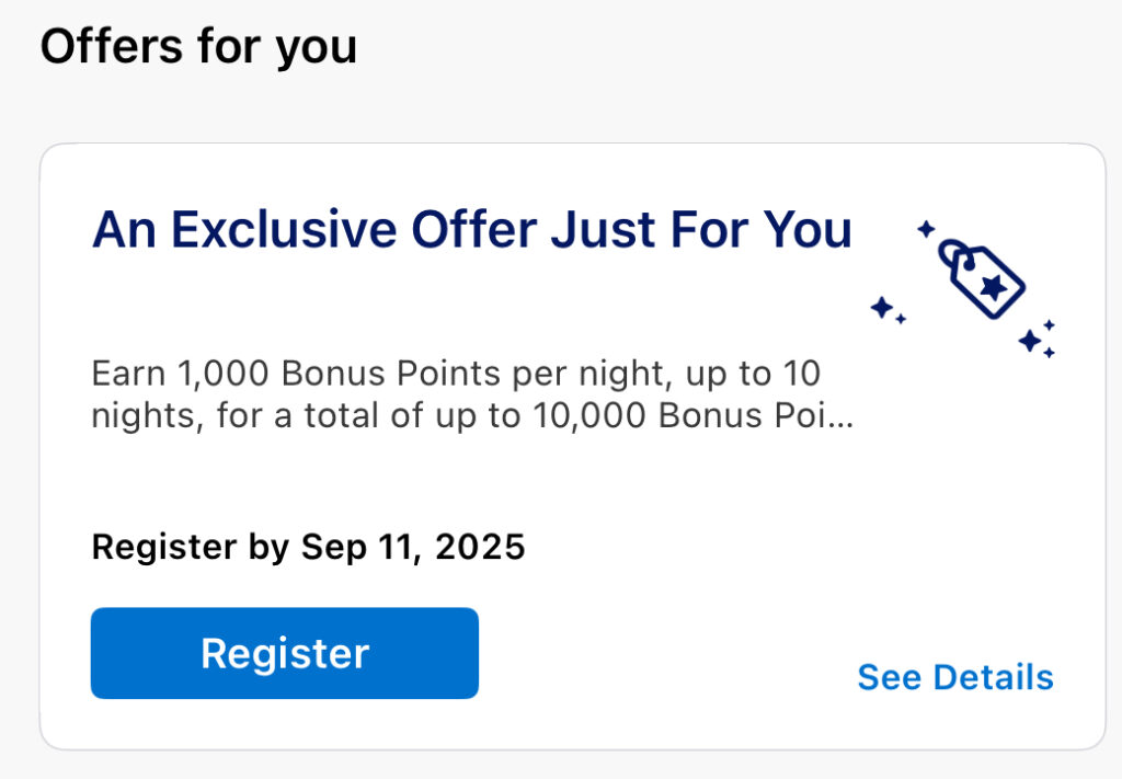 Hyatt Offer Points